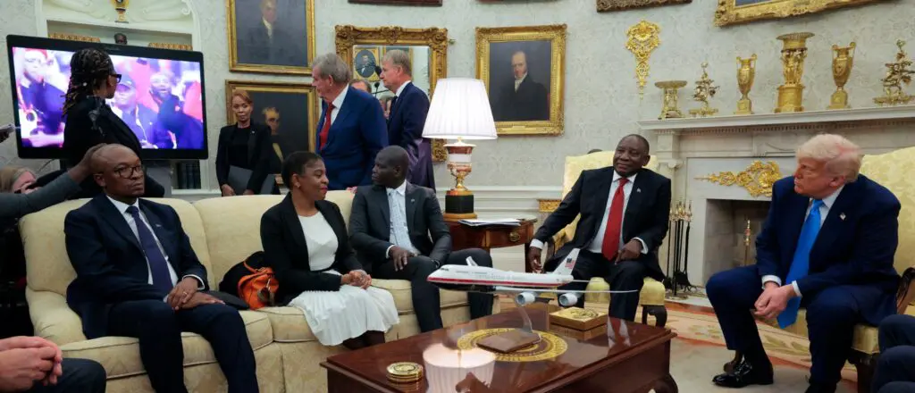 Trump Forces South African President To Watch Video Of Country’s Leaders Calling For Genocide