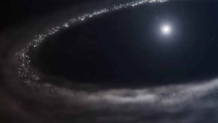 Webb Detects Crystalline Water Ice in Debris Disk around Young, Sun-Like Star