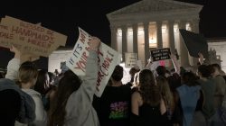 Abortion rights protesters rally outside Supreme Court after Roe v Wade leak