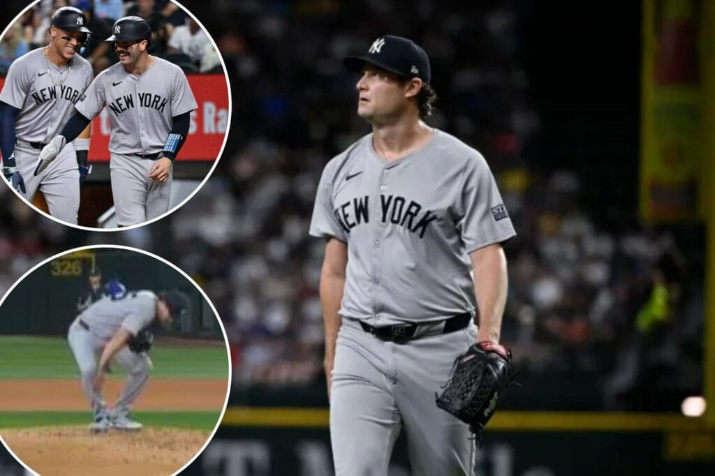 Gerrit Cole dominates until abrupt exit adds potential injury concern to Yankees’ win over Rangers