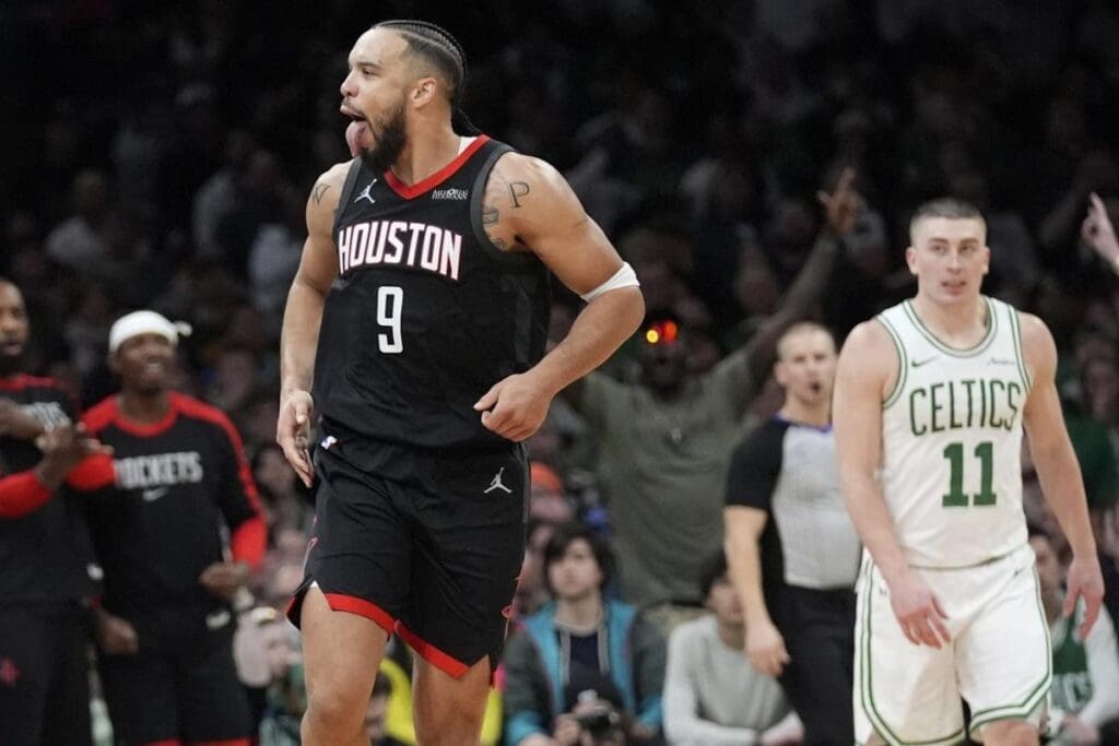 Surging Rockets beat the Celtics after knocking off the Cavaliers twice