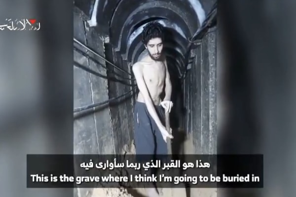 Hamas releases new footage of emaciated hostage Evyatar David, apparently digging his own grave