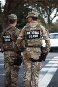 national guard soldiers on duty outdoors