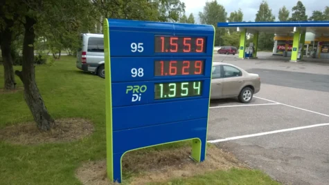 Gas station price board background