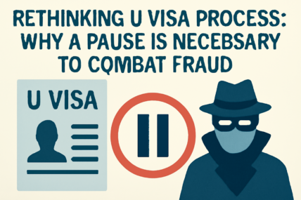 “Rethinking U Visa Process: Why a Pause is Necessary to Combat Fraud”