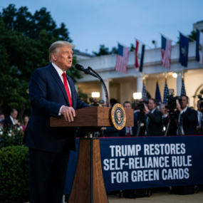 Add headline: Trump restores self-reliance rule for green cards